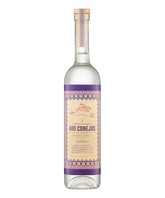 Mezcal 400 Conejos Tobala 750 ml.